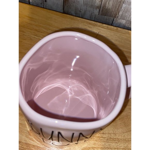 Rae Dunn Ceramic Pink Bunny Love Coffee Tea Mug Easter Rabbit Bunny Topper Lid - Picture 7 of 9